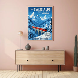 The Swiss Alps Glacier Express Adventure Poster PosterGoat