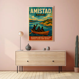 Amistad Reservoir And Historic Revolt Poster