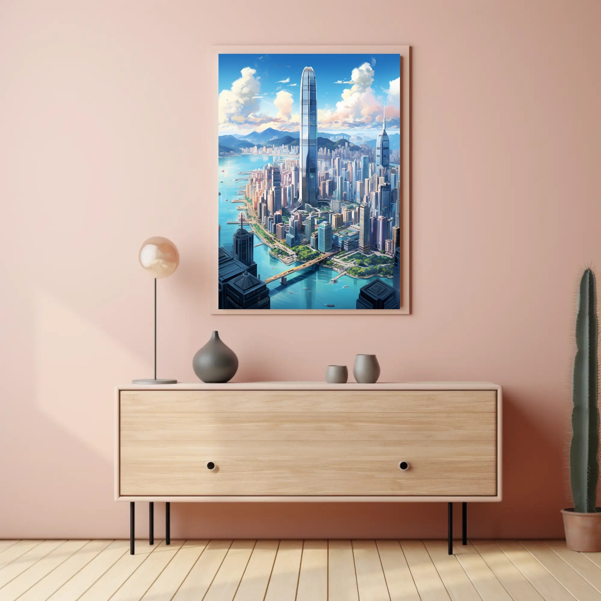 Skyline Of Modern Metropolis Modern Poster
