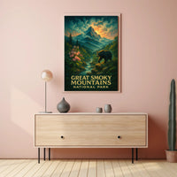 Great Smoky Mountains Scenic Poster Wall Art