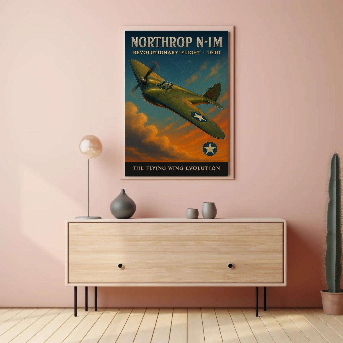 Northrop N-1M 1940 Aviation Art Poster Print