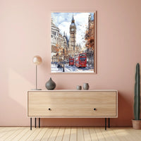UK London Big Ben Street View Poster
