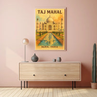Taj Mahal Travel Photography Poster