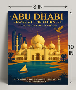 Abu Dhabi Cultural Heritage Travel Poster