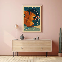 Winter Squirrel Poster