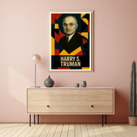 Harry S. Truman 33rd President of the United States Abstract Pop Poster