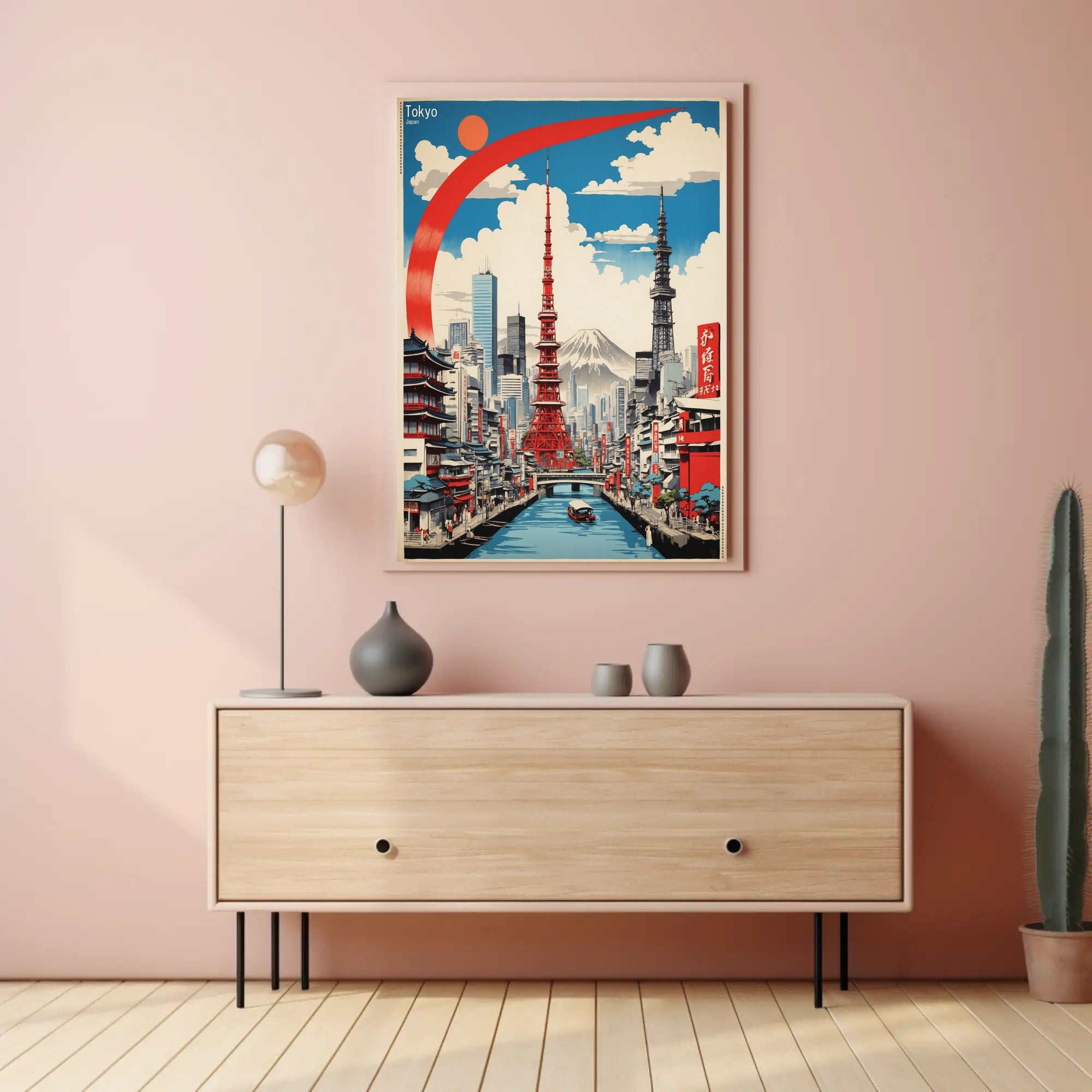 Tokyo's Vibrant Fusion in Travel Poster