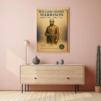 William Henry Harrison Vintage Historical Presidential Poster PosterGoat