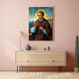 Saintly Portrait by the Sea Poster