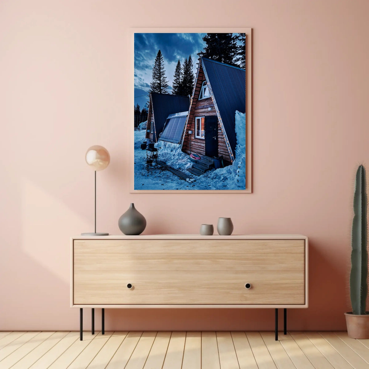 Cozy Winter Cabin Retreat Poster