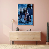 Cozy Winter Cabin Retreat Poster