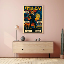 Abraham Lincoln Vintage Presidential Historical Illustration Poster PosterGoat