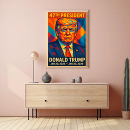 Donald Trump 47th President Patriotic Poster