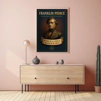 Franklin Pierce vintage presidential portrait poster PosterGoat