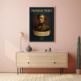 Franklin Pierce vintage presidential portrait poster PosterGoat