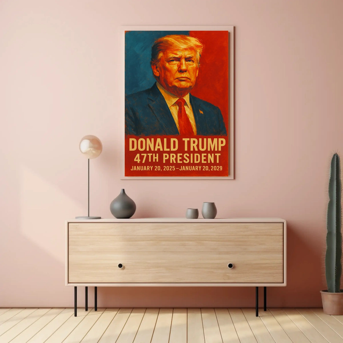 Donald Trump Unyielding Statesman Patriotic Pop Art Poster