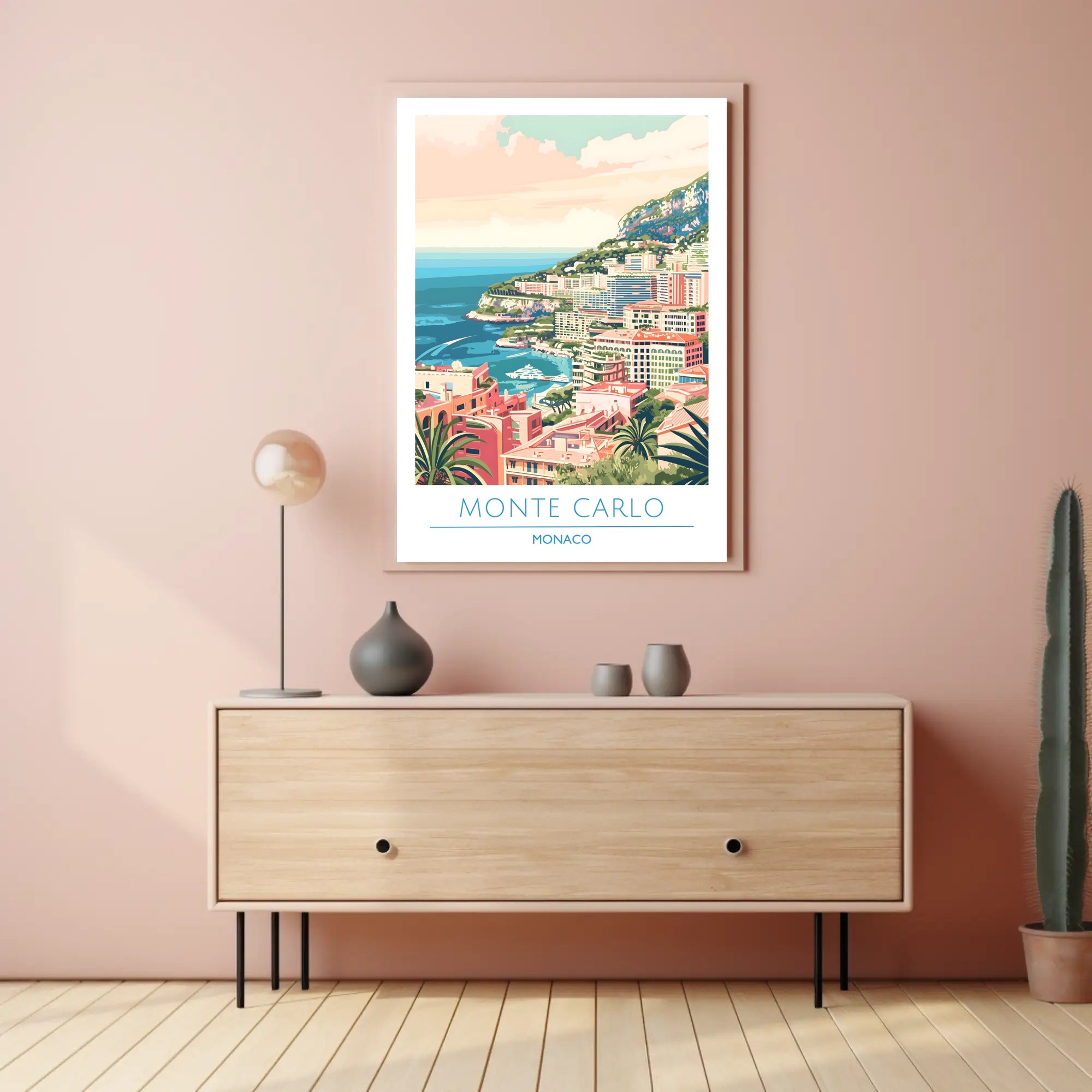 Monte Carlo Coastal Elegance Travel Poster