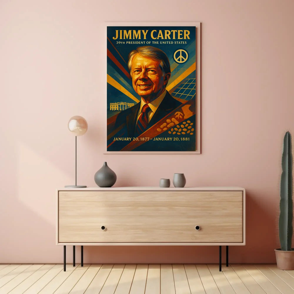 Jimmy Carter Vintage Presidential Historical or Presidential Poster PosterGoat