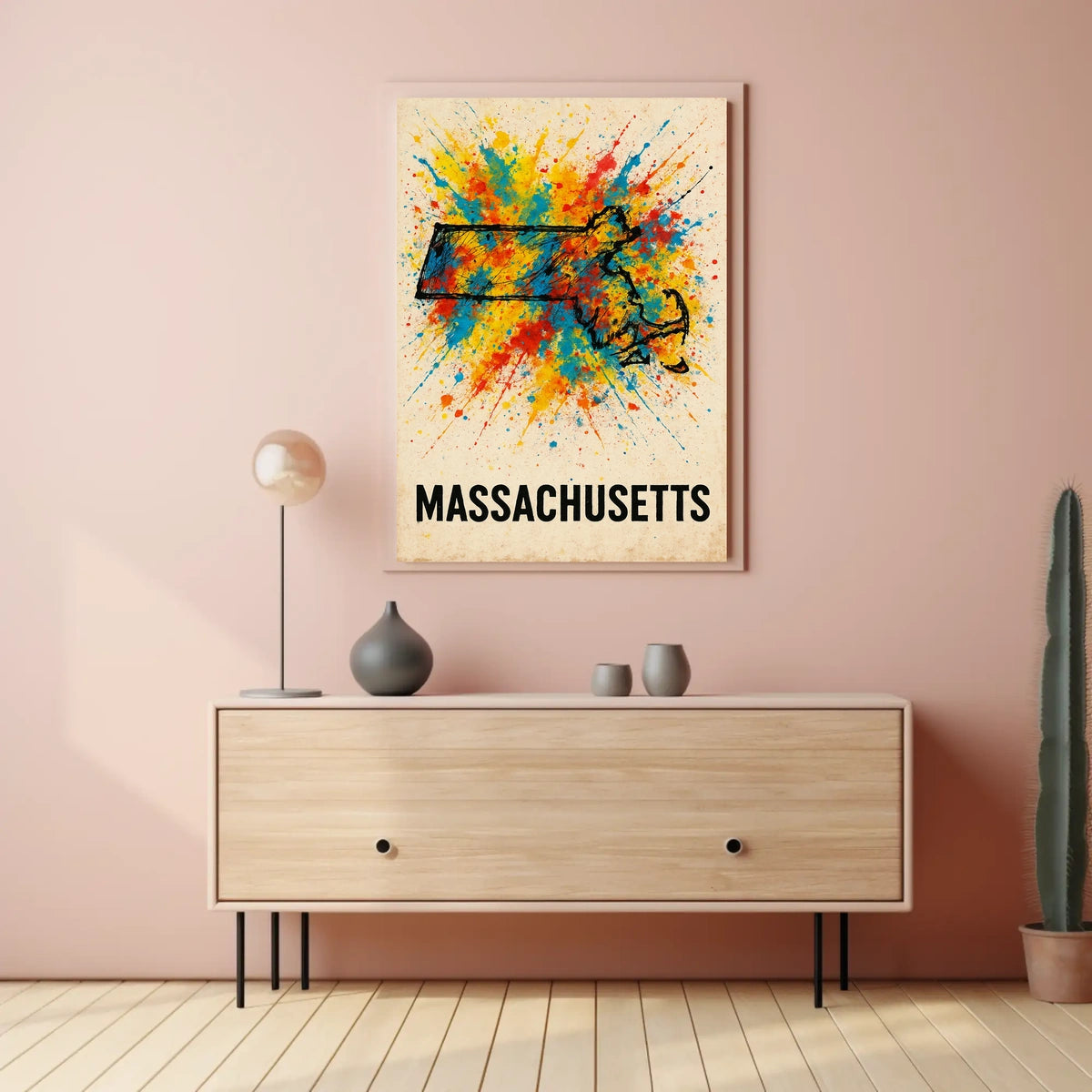 Vibrant Massachusetts Poster