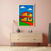 Modern Pop Art House Modern Poster