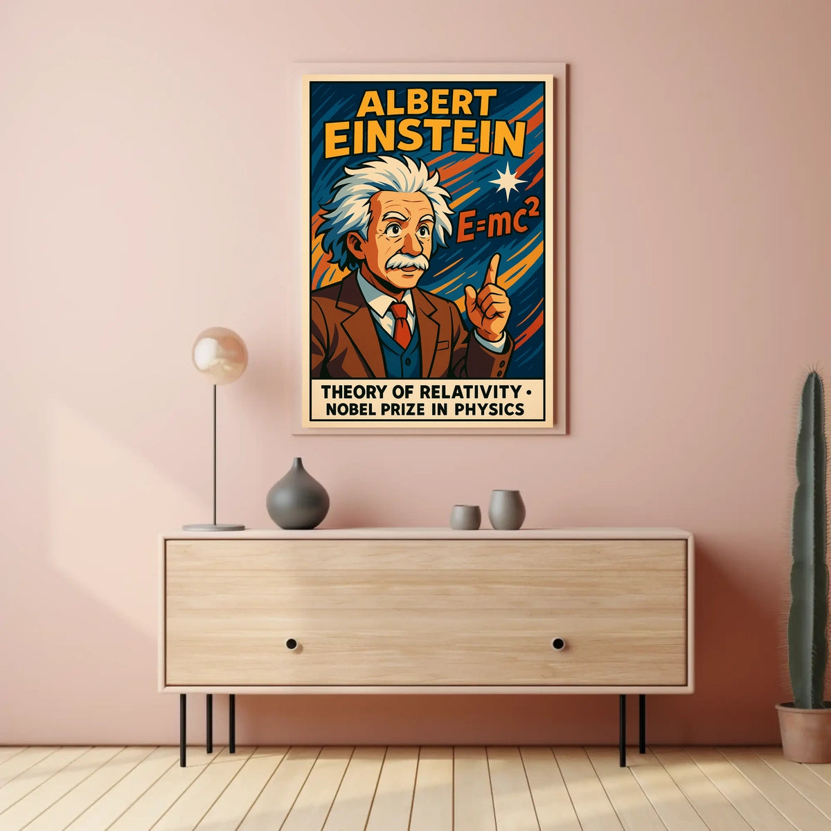 Einstein Relativity Theory Cosmic Science Lovers Poster