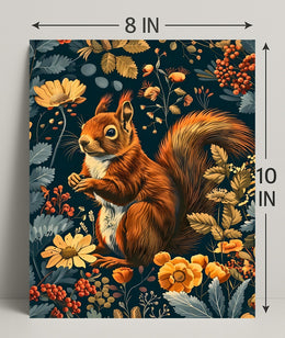 Red Squirrel in Enchanted Nature Animal Poster