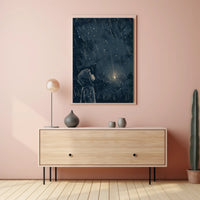Starlit Dreams: Whimsical Night Sky Fantasy Poster PosterGoat