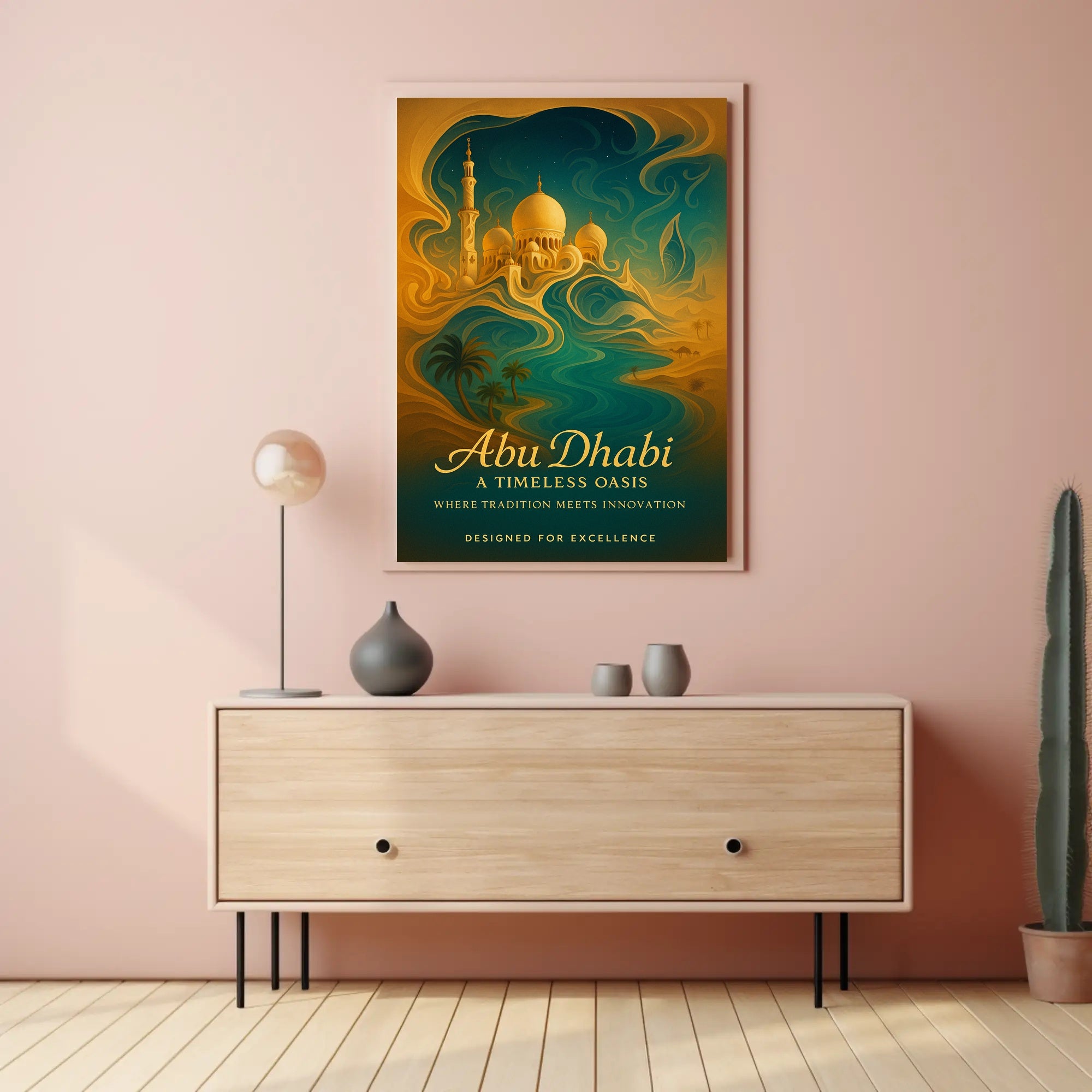 Abu Dhabi Timeless Oasis Elegance Cityscape Poster