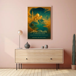 Abu Dhabi Timeless Oasis Elegance Cityscape Poster