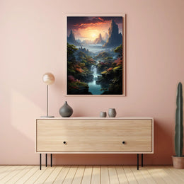 Majestic Mountain Landscape Poster