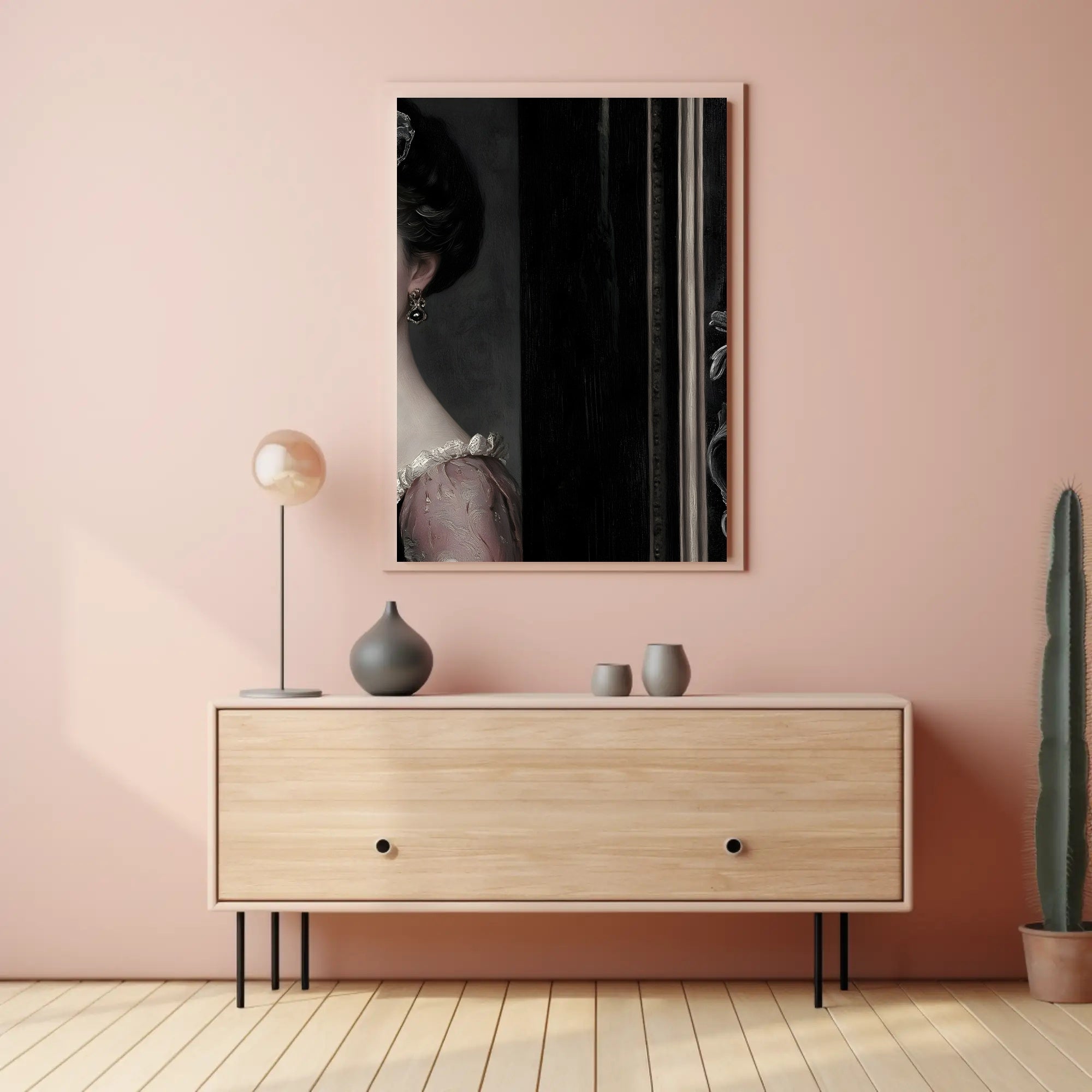 Aristocratic Woman in Vintage Lace Dress Heritage Poster PosterGoat