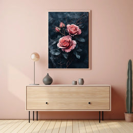 The poster features a dark moody design with a gothic romantic theme. At Travel Poster