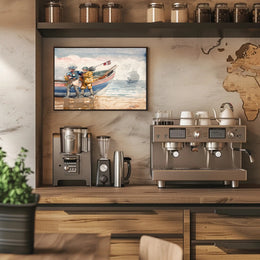 Coastal Fishermen Poster