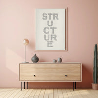 STRUCTURE Typography Art: Abstract or Artistic Poster