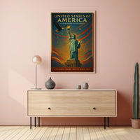 United States of America Land of Freedom Poster
