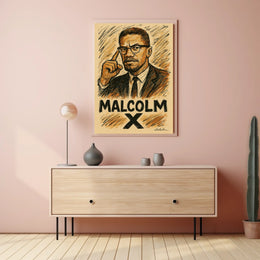 Malcolm X Iconic Leader Poster