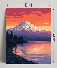 Tranquil Mountain Sunset Poster PosterGoat