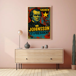 Andrew Johnson 17th President of the United States Graffiti Pop Art Poster
