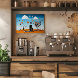 Surreal Dreamscape Desert Artwork in Artistic Poster