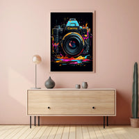 Vibrant Camera Art Poster
