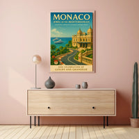 Monaco Jewel of the Mediterranean Poster