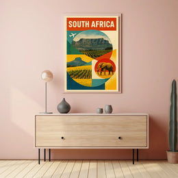 Discover South Africa Travel Inspiration Poster
