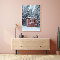 Winter Cabin In The Woods Poster