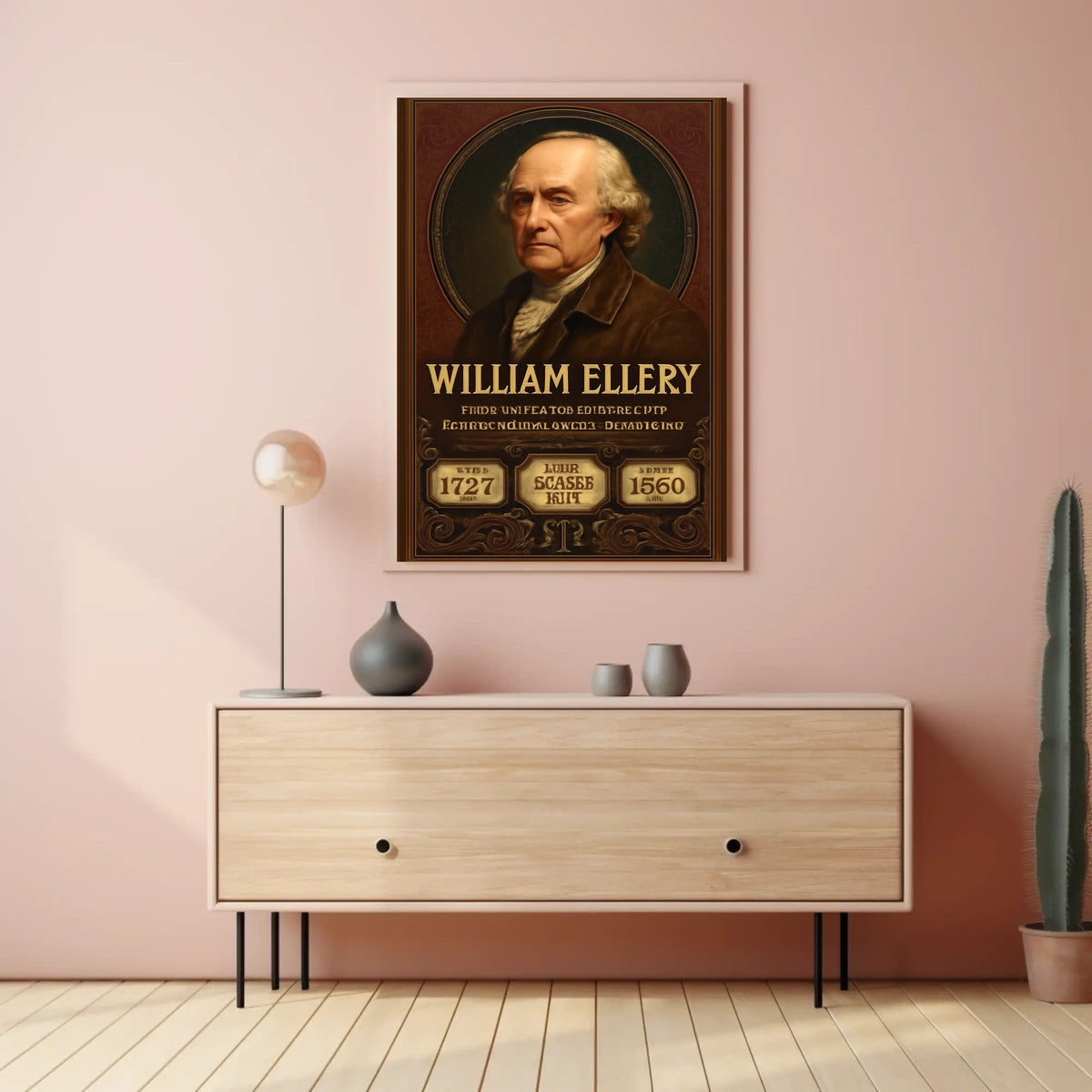 William Ellery Historical Figure Portrait Poster