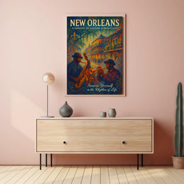 New Orleans Culture Poster Tapestry Of Heritage Home Decor