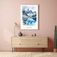 Chile's Majestic Mountainous Landscape Travel Poster PosterGoat