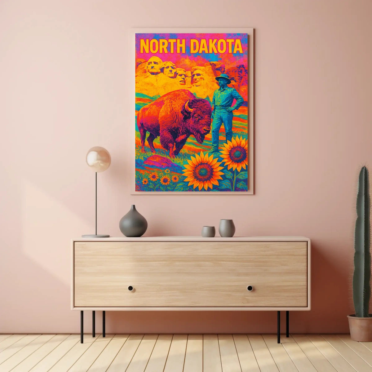 North Dakota A Vibrant Tribute Poster