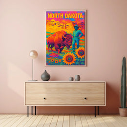 North Dakota A Vibrant Tribute Poster