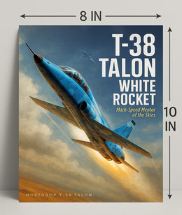 Northrop T-38 Talon White Rocket Poster PosterGoat