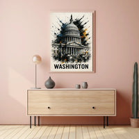 Washington Capitol Art Poster